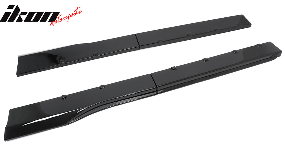 2024-2026 Ford Mustang R Style Gloss Black Side Skirts Panel ABS Pair