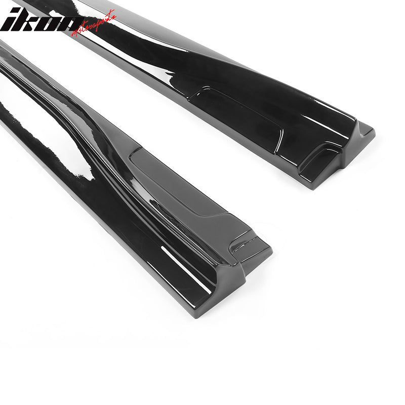 Fits 21-23 Ford Mustang Mach-E Gloss Black Side Skirts Extension Rocker Panel PP