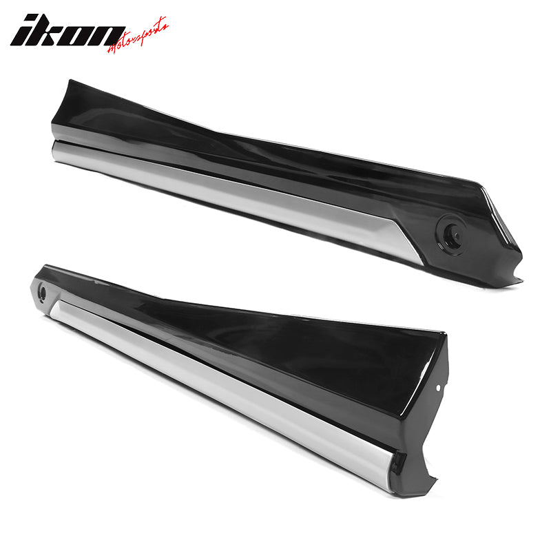 Fits 18-22 Honda Accord Sedan 4Dr 4PCS Side Skirts Rocker Panel PP Gloss Black