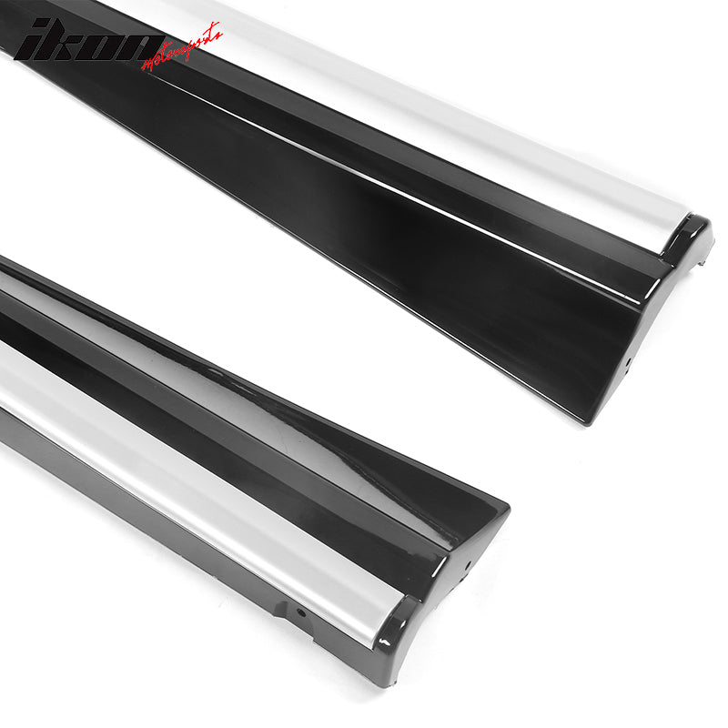 Fits 18-22 Honda Accord Sedan 4Dr 4PCS Side Skirts Rocker Panel PP Gloss Black