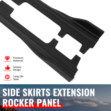 Fits 18-22 Honda Accord IKON Style Side Skirts Extension Lip ABS Matte Black