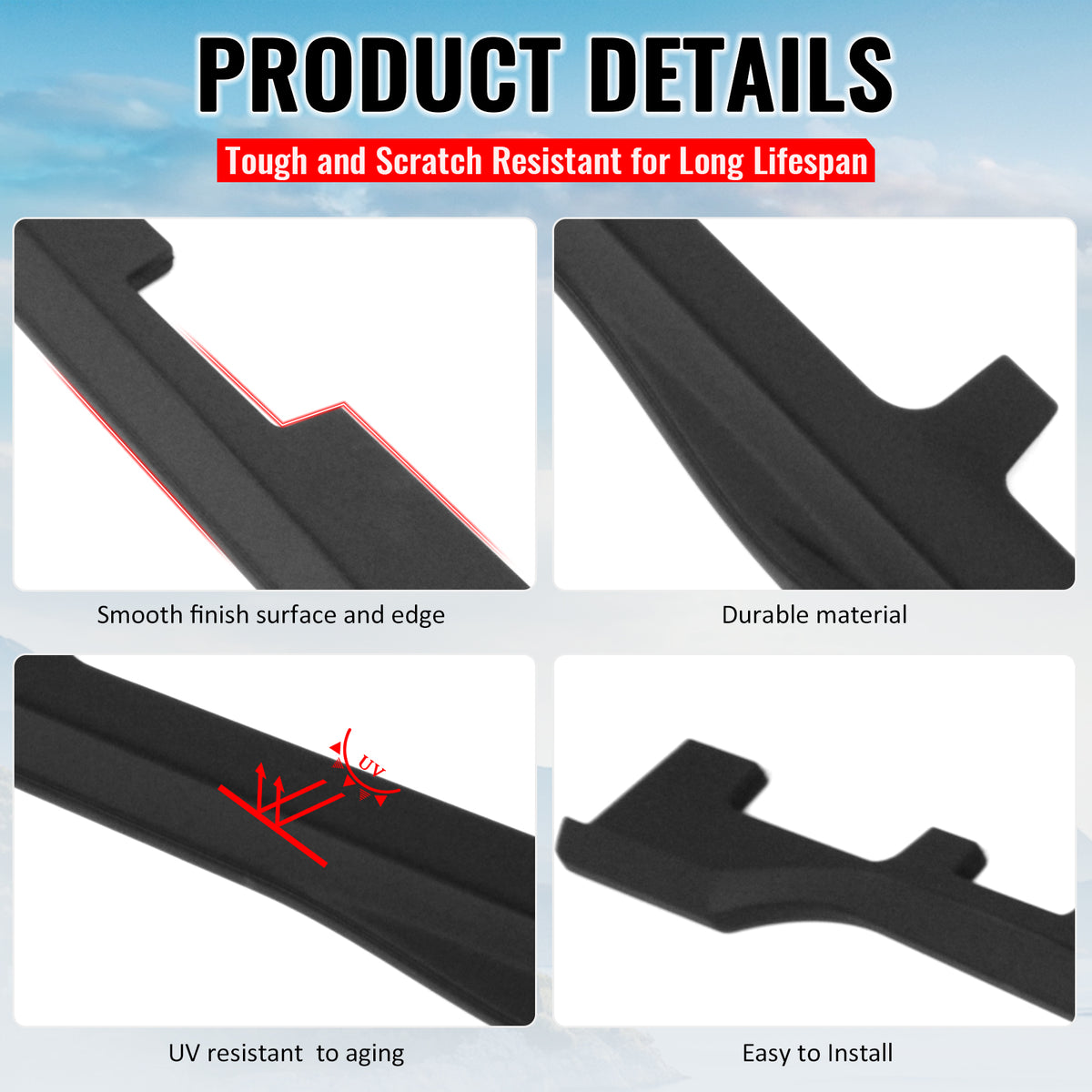 Fits 18-22 Honda Accord IKON Style Side Skirts Extension Lip ABS Matte Black
