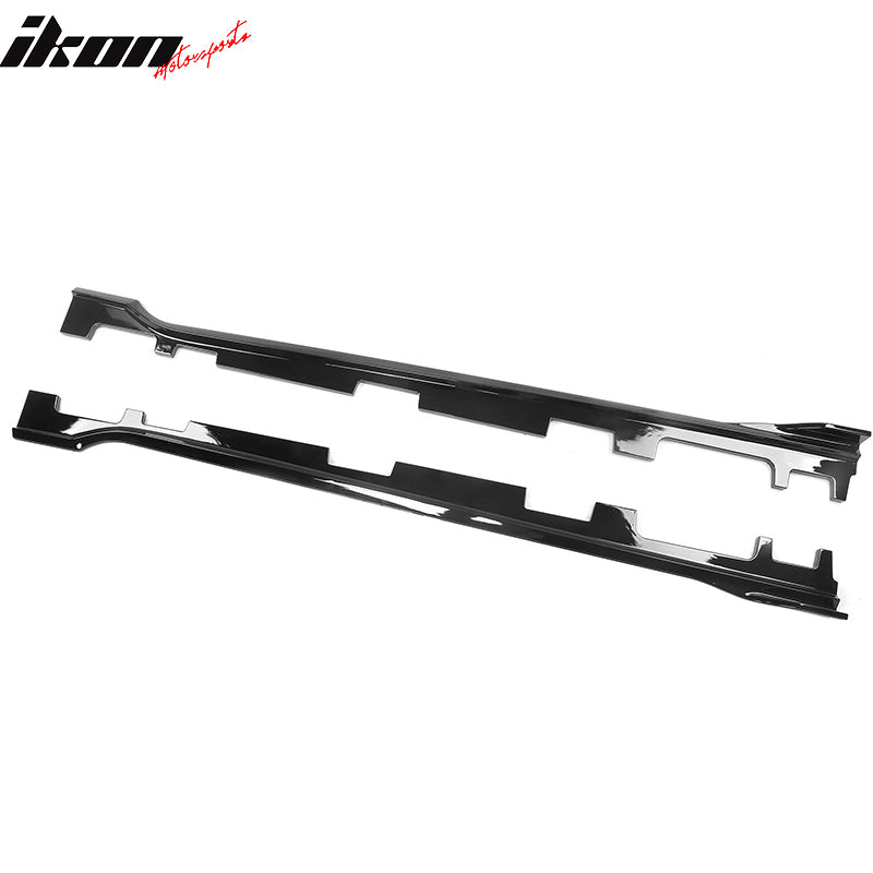 Fits 18-22 Honda Accord IKON Side Skirts Extension Diffuser Lip ABS Gloss Black