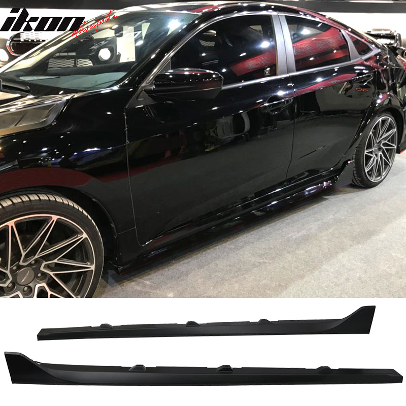 2016-2021 Honda Civic Type R Unpainted Side Skirts Step Extensions PP