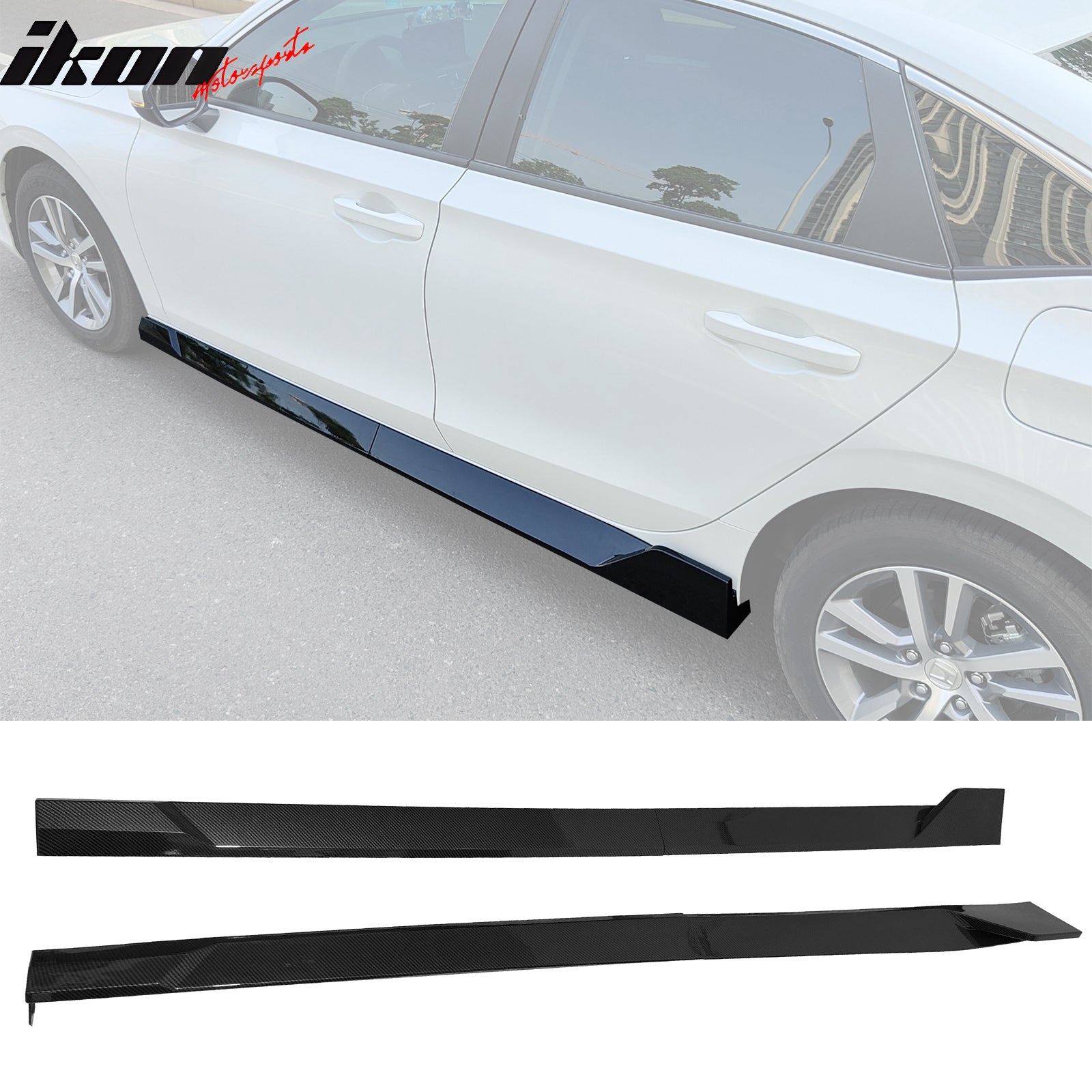 Fits 22-25 Honda Civic 11th Gen Side Skirts Splitter Rocker Panel PP