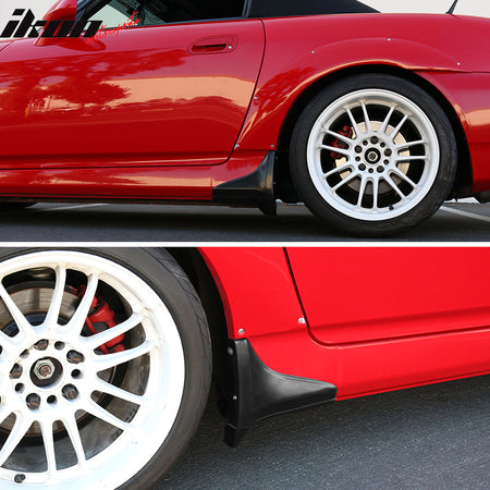 Fit 2000-2009 Honda S2000 Black Polyurethane Side Skirt Cap OE Style