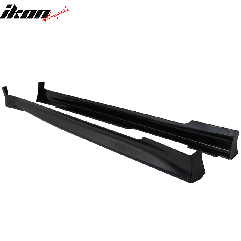 Fits 14-23 Infiniti Q50 T Style Black Side Skirts Extension Rocker Panel ABS 2PC