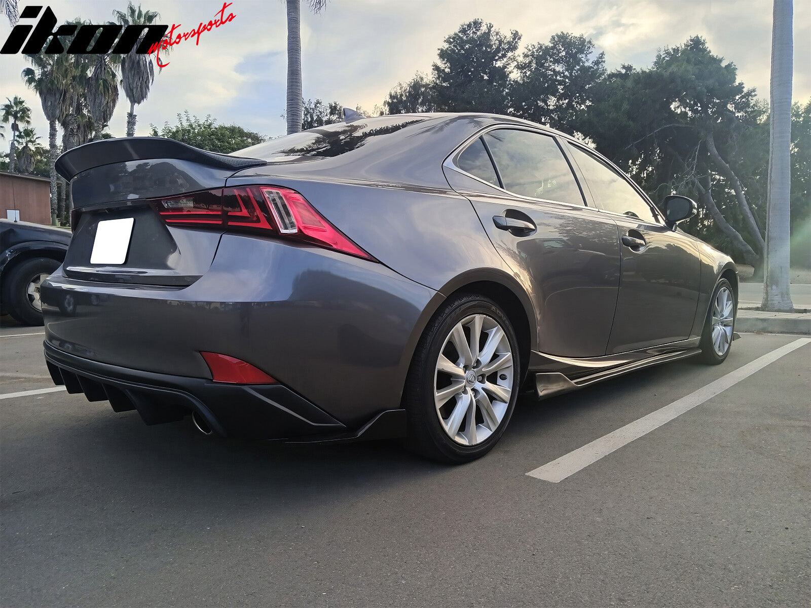 Fits 14-20 Lexus IS250 IS300 IS350 AR Style Side Skirts Matte Black - PP