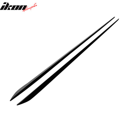 Side Skirts Compatible With 2014-2021 Mazda 6, ABS Side Skirts Extension Unpainted Black by IKON MOTORSPORTS, 2015 2016