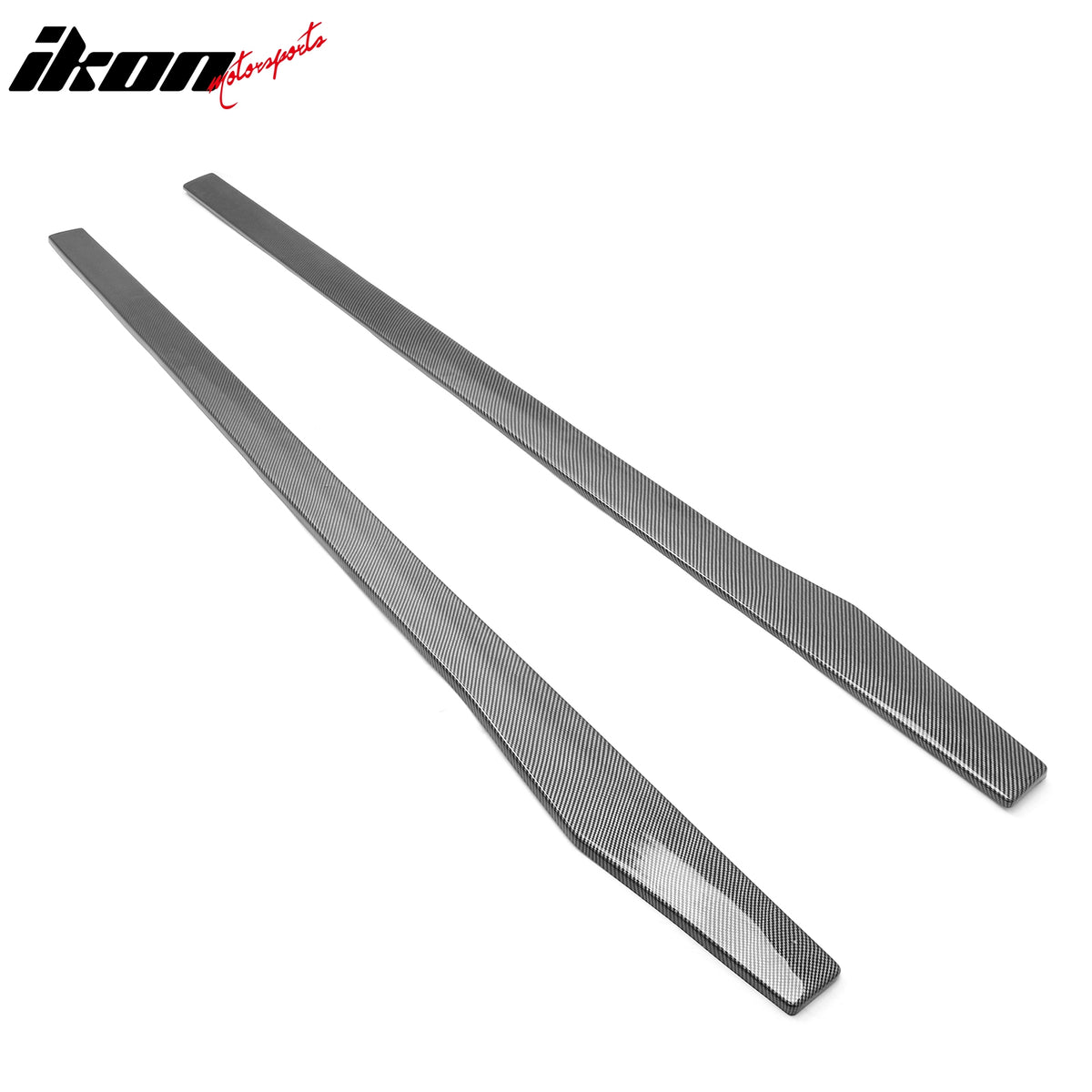 Fits 15-22 Mercedes-Benz C-Class CMT Style Side Skirts Carbon Fiber Print ABS