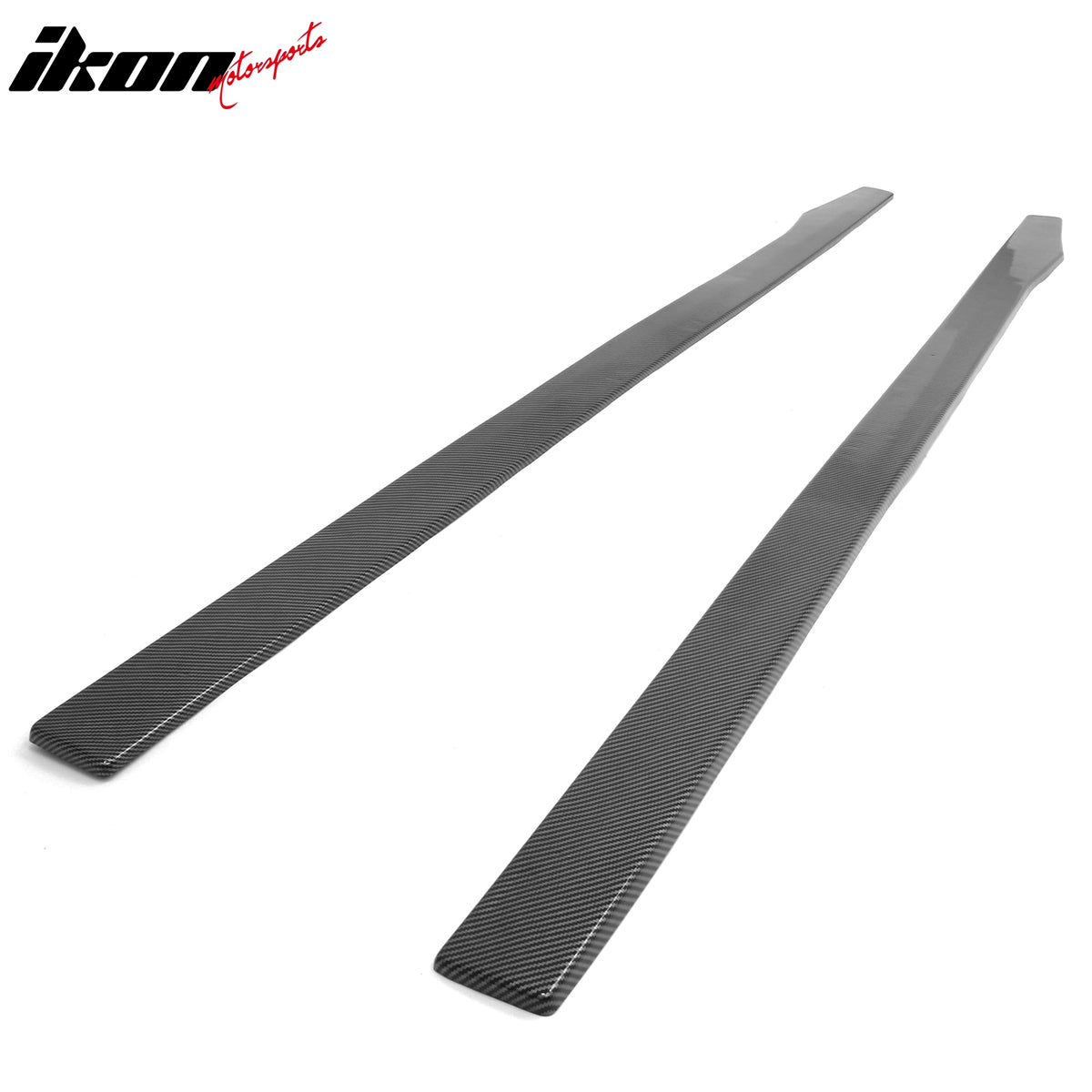 Fits 15-22 Mercedes-Benz C-Class CMT Style Side Skirts Carbon Fiber Print ABS