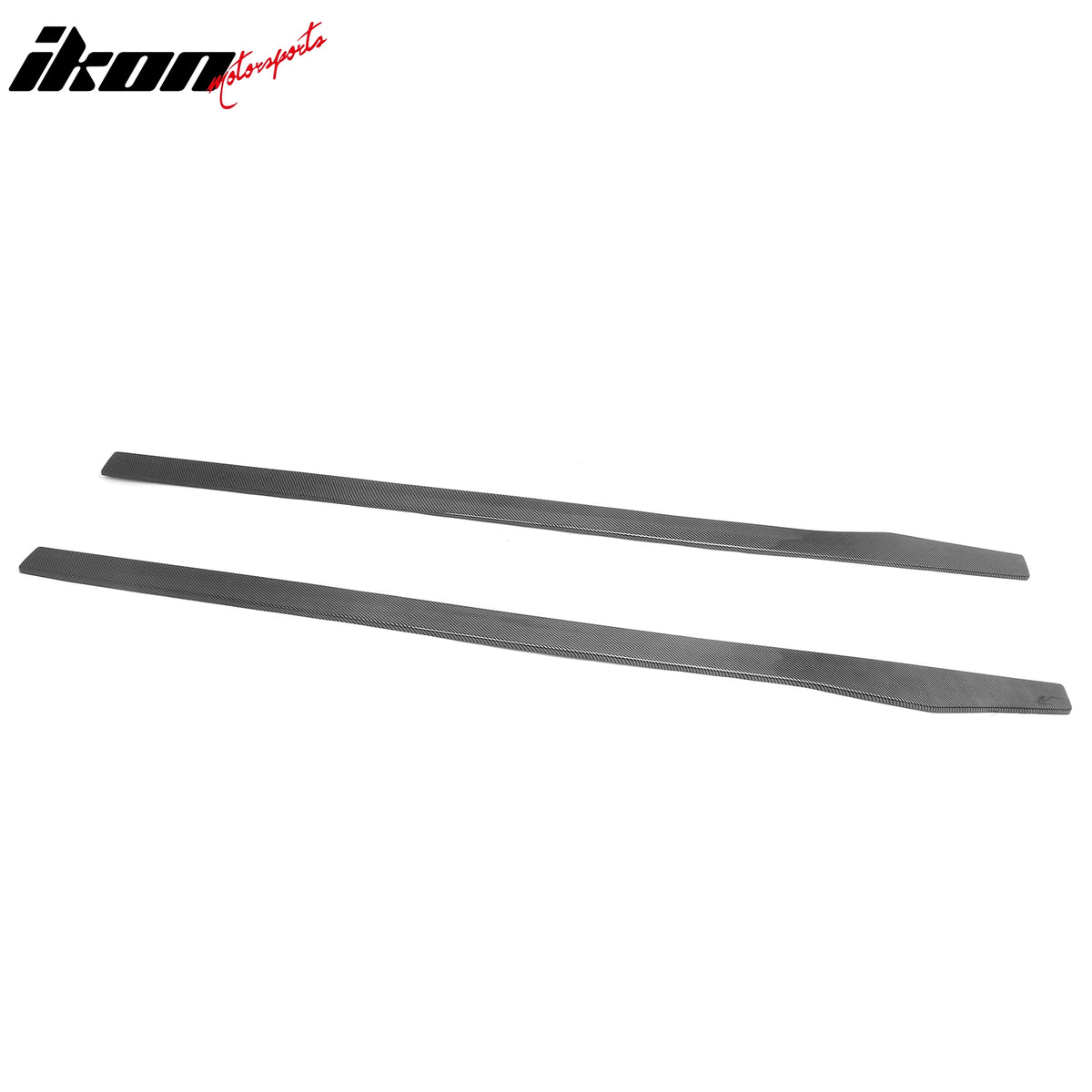 Fits 15-22 Mercedes-Benz C-Class CMT Style Side Skirts Carbon Fiber Print ABS