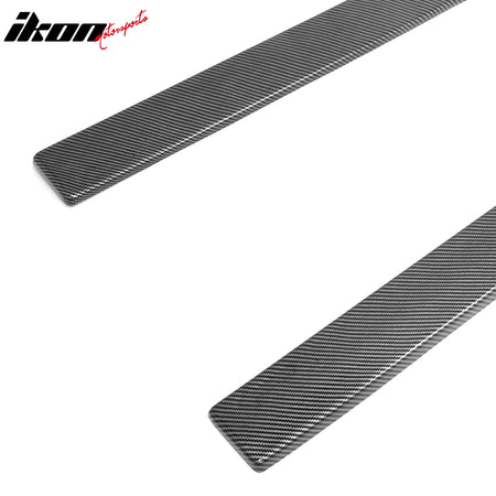 Fits 15-22 Mercedes-Benz C-Class CMT Style Side Skirts Carbon Fiber Print ABS