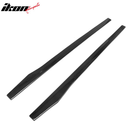 Fits 15-22 Mercedes-Benz C-Class CMT Style Side Skirts Extension Gloss Black ABS