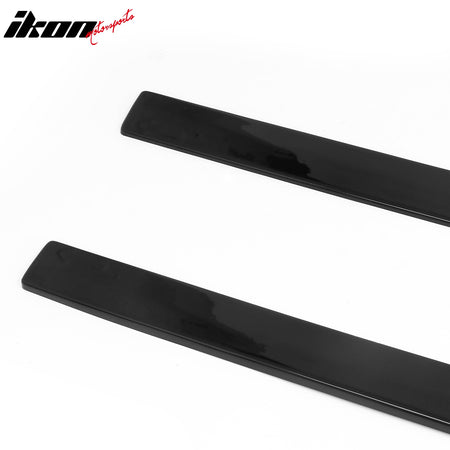Fits 15-22 Mercedes-Benz C-Class CMT Style Side Skirts Extension Gloss Black ABS