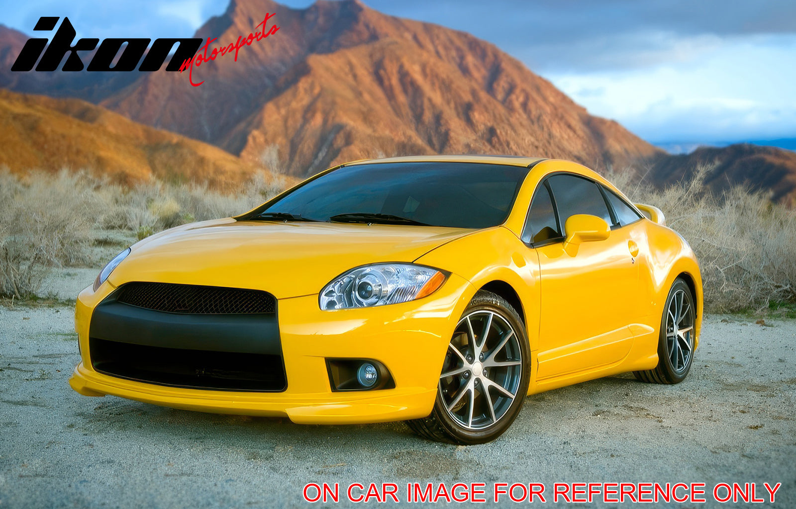 IKON MOTORSPORTS, Side Skirts Compatible with 2006-2012 Mitsubishi Eclipse, 2PCS Side Skirts Extension Rocker Panels OE Style Polyurethane PU, 2007 2008 2009 2010 2011