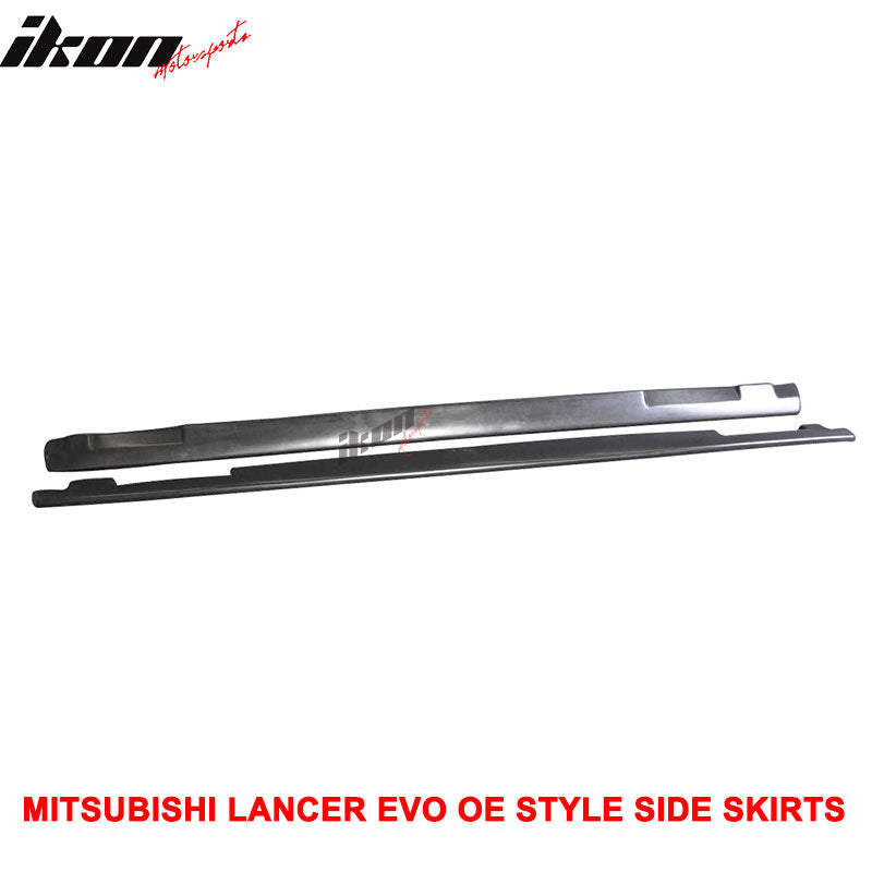 Fits 01-07 Mitsubishi Lancer EVO 7 8 9 OE Style PU Side Skirts Extensions
