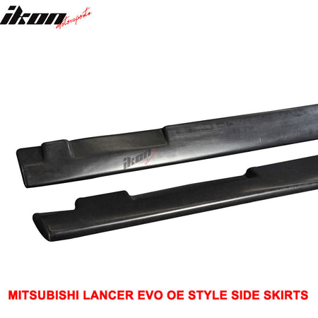 Fits 01-07 Mitsubishi Lancer EVO 7 8 9 OE Style PU Side Skirts Extensions