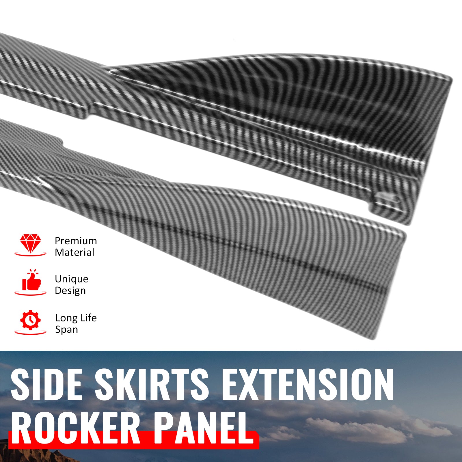Side Skirts for 09-15 Mazda MX-5 Miata with Carbon Print – Ikon