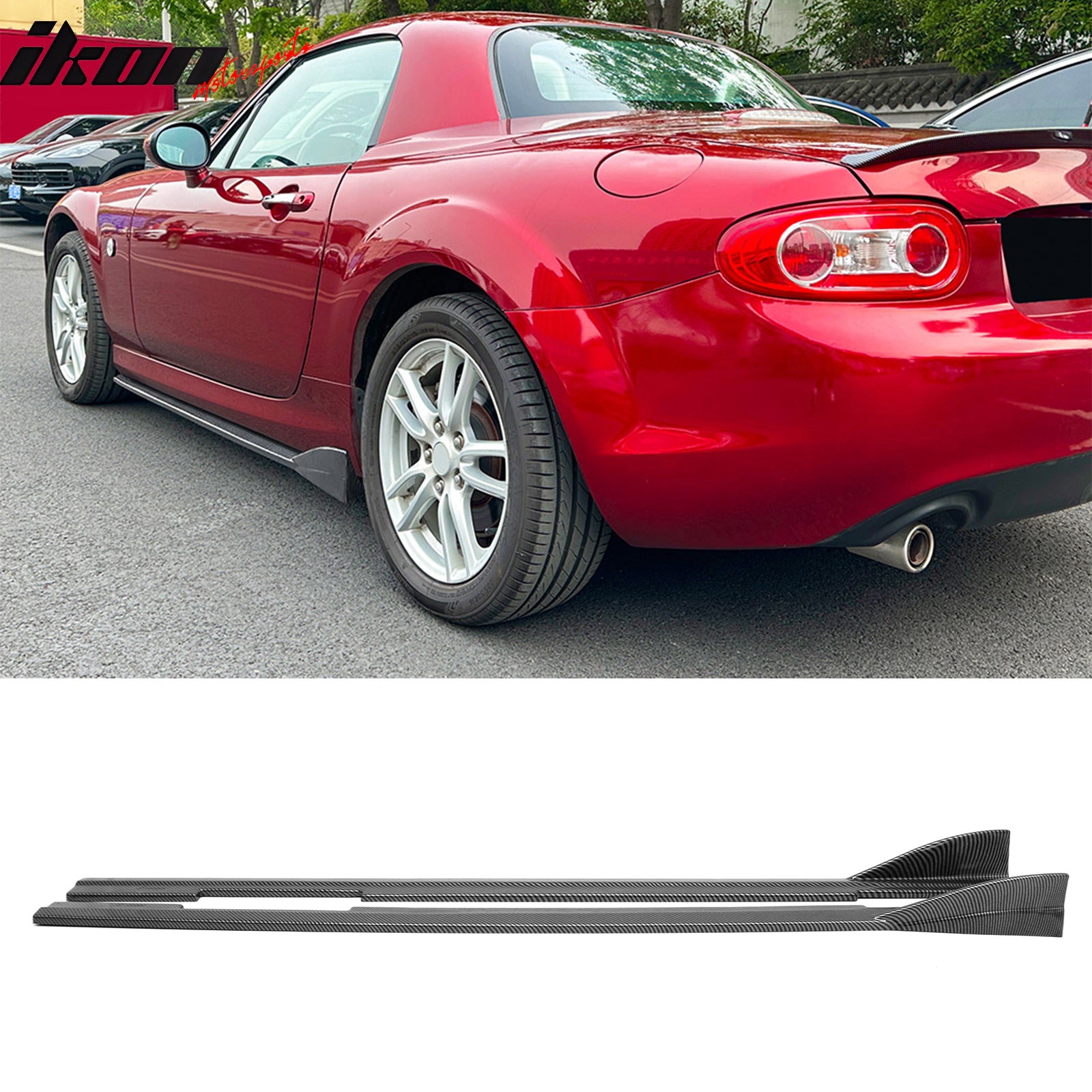 Side Skirts for 09-15 Mazda MX-5 Miata with Carbon Print – Ikon