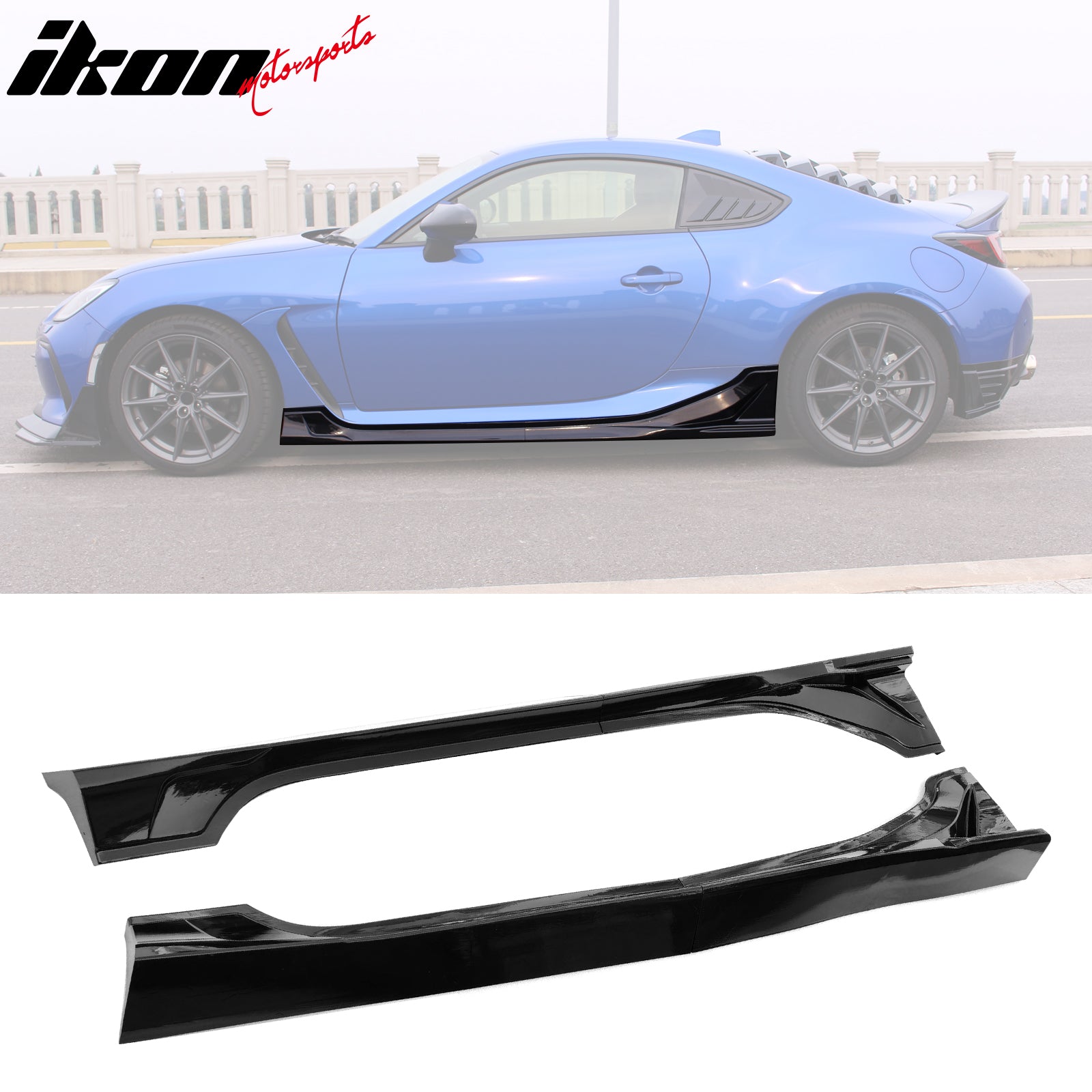 IKON MOTORSPORTS, Side Skirts Extention Compatible with 2022-2024