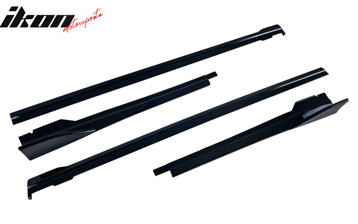 Fits 22-25 Subaru WRX 5th Gen Gloss Black Side Skirts Extension Rocker Panel 4PC