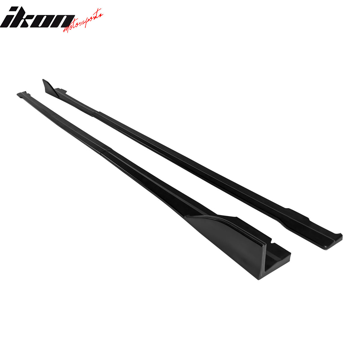 IKON MOTORSPORTS, Side Skirts Extention Compatible with 2022-2024 Subaru WRX (Base, Limited, Premium, GT), D Style Matte Black Rocker Panel Winglet Splitter Side Underbody Spoiler 4PCS