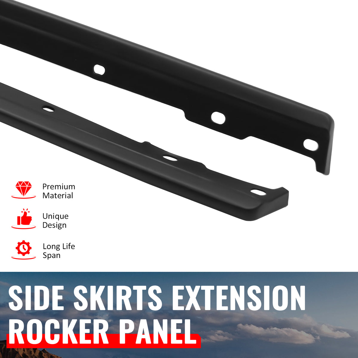 Fits 22-26 Subaru WRX 5th VB STI Style Side Skirts Extension Rocker Panel Lip PP