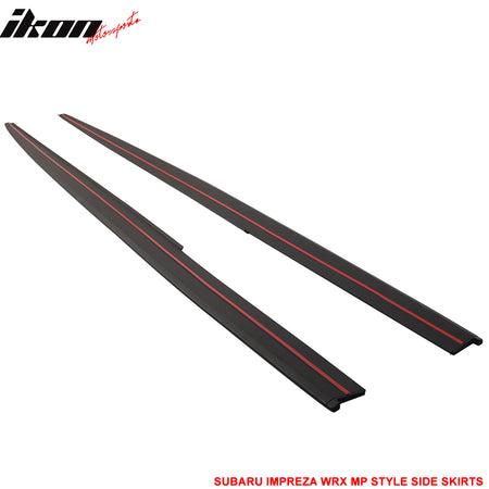 Fits 15-21 Subaru WRX & STI MP Style 2PCS Side Skirts Extension Rocker Pannel