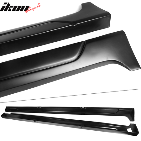 Fits 18-24 Toyota Camry Matte Black Side Skirt & Carbon Fiber Print Rocker Panel