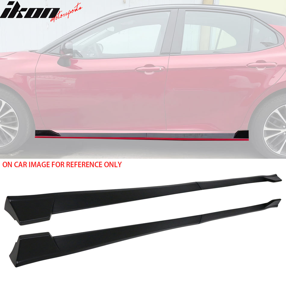 2025-Up Toyota Camry SE XSE TRD Style Side Skirts Lip Matte Black PP