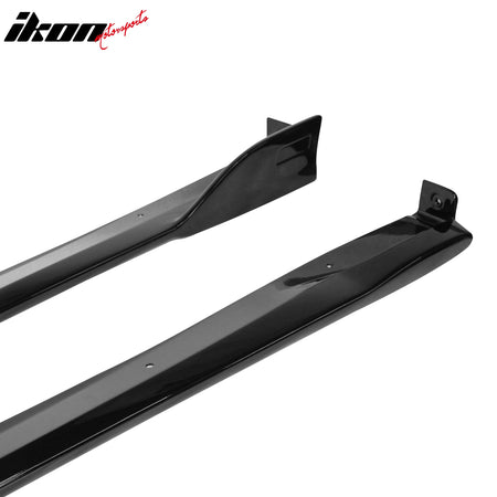 Fits 19-24 Toyota Corolla E210 Hatchback T Style Gloss Black Side Skirts Rocker