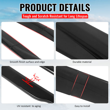 For 23-26 Toyota Prius AR Style Side Skirt Extension Molding Lip ABS Gloss Black