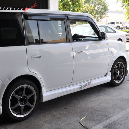 Side Skirts Compatible With 2003-2007 SCION XB, K Style PU Side Bottom Line Extension by IKON MOTORSPORTS, 2004 2005 2006
