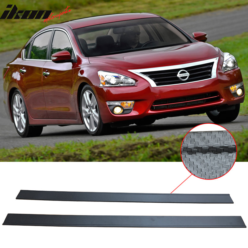 Fits 13 Nissan Altima CF Texture Side Skirts Extension Bottom Line Lip