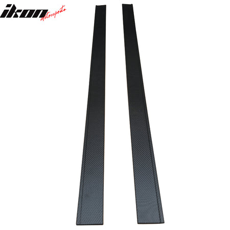 Compatible With 2011-2023 Dodge Charger Carbon Fiber Texture Side Skirts Extension Flat Bottom Line Lip