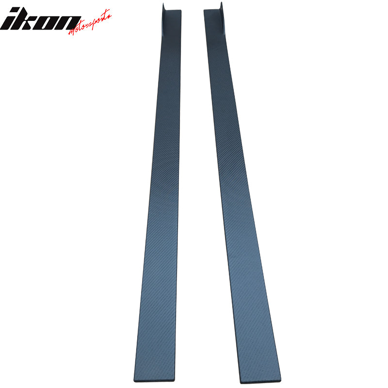 Compatible With 2013-2016 Chrysler 300 Carbon Fiber Texture Side Skirts Extension Bottom Line Pair