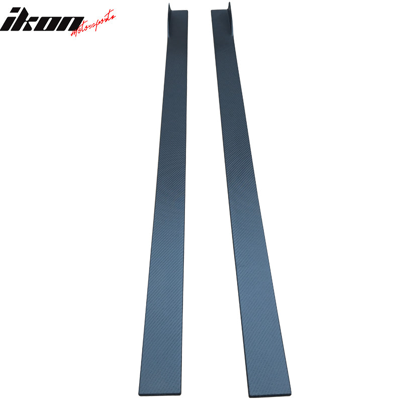 Compatible With 2013 Infiniti M37S Carbon Texture Side Skirts Extension Bottom Line Pair