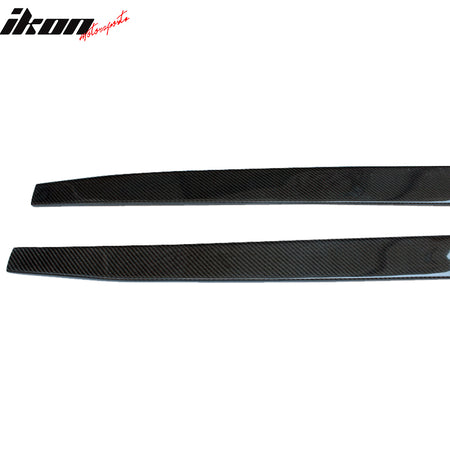 Fits 14-20 BMW 4 Series F32 Side Skirt Extension Flat Bottom Line Carbon CF Pair