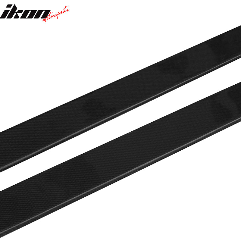 Universal 75 Inches 2PCS Side Skirts Extension Splitter Lip Carbon Fiber CF