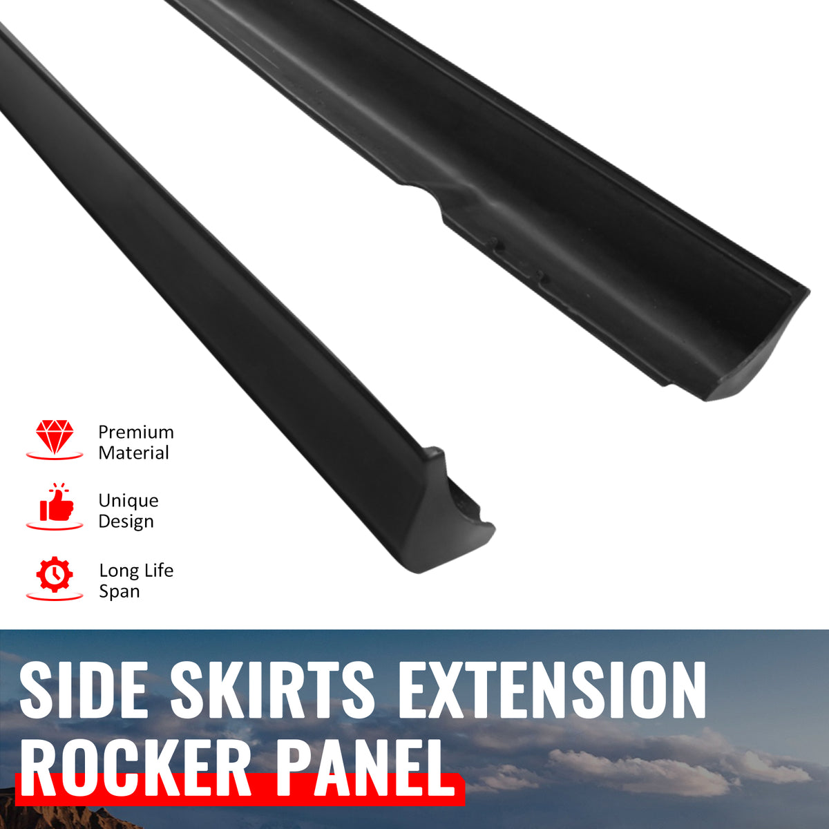 Fits 06-09 VW Golf GTI MK5 V-Style Side Skirts PU