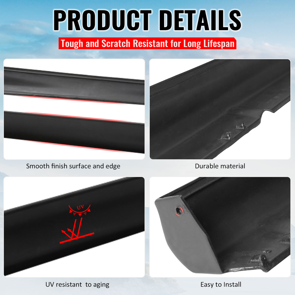Fits 06-09 VW Golf GTI MK5 V-Style Side Skirts PU