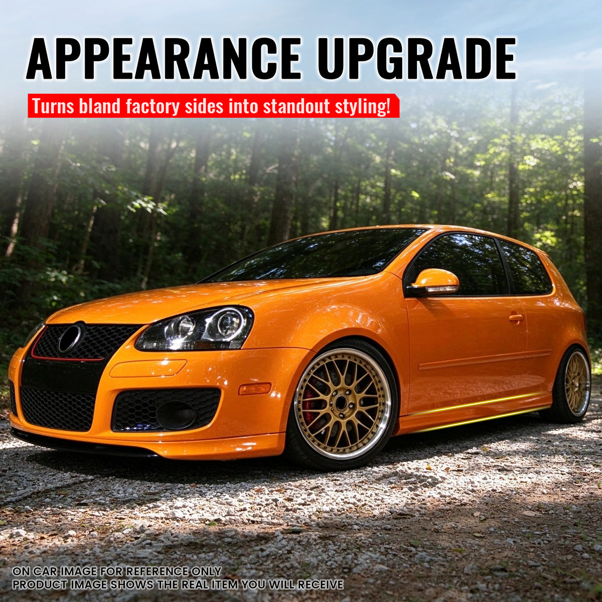 Fits 06-09 VW Golf GTI MK5 V-Style Side Skirts PU