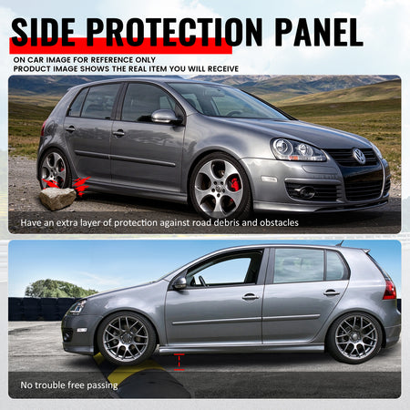 Fits 06-09 VW Golf GTI MK5 V-Style Side Skirts PU