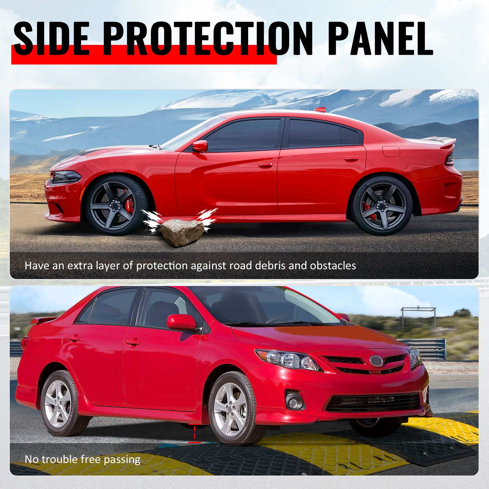 For 08-17 Audi A5 S5 Side Skirts Extension Bottom Line Rocker Panel Unpainted PU
