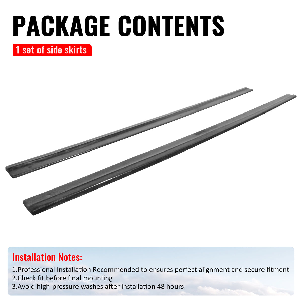 For 08-17 Audi A5 S5 Side Skirts Extension Bottom Line Rocker Panel Unpainted PU