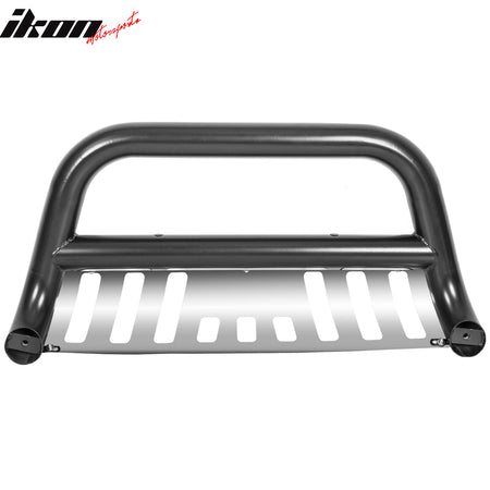 Fits 05-15 Toyota Tacoma Black &Silver Bull Bar Brush Push Bumper Grille