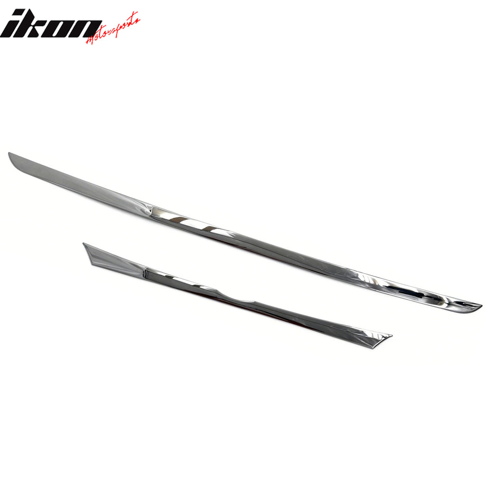 IKON MOTORSPORTS Trunk Garnish Compatible with 2014-2017 Hyundai Sonata, Chrome ABS Car Rear Decoration Tailgate Trim, 2PCS