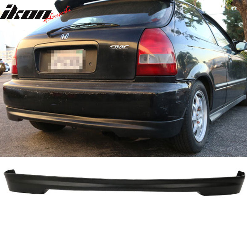 Fits 99-00 Honda Civic 3Dr T-R Front + Rear Bumper Lip + Grille + Window Visor