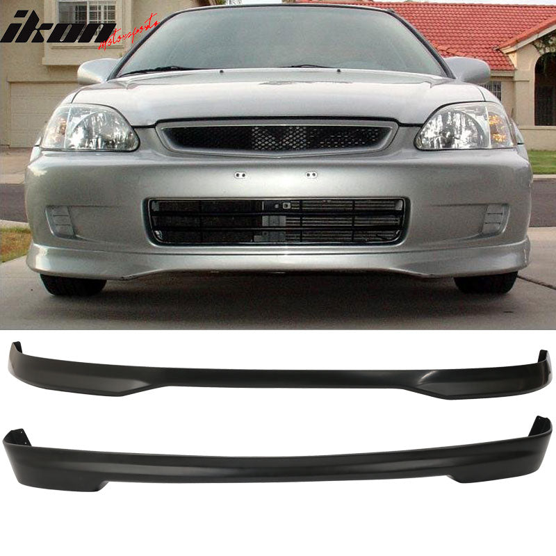 Fits Honda Civic EK 99-00 3Dr PP Front + Rear Bumper Lip Spoiler